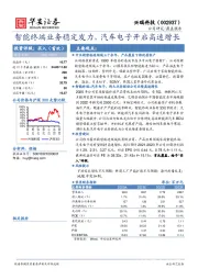 智能终端业务稳定发力,汽车电子开启高速增长