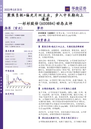 动态点评:聚焦负极+偏光片双主业,步入中长期向上通道