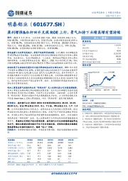 盈利增强&杠杆回升兑现ROE上行，景气加持下业绩高增有望持续