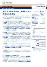 2021年业绩符合预期，重磅新品助力高端化进程提速