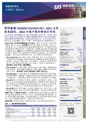 2021业务表现强劲,2022加速产能和新技术布局