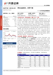 公司信息更新报告：营收高速增长，前景可期