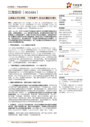 业绩基本符合预期，下游高景气+新品放量驱动增长