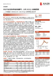 2022年Q1业绩预增公告点评:农化产品及新材料维持高景气,公司2022Q1业绩超预期