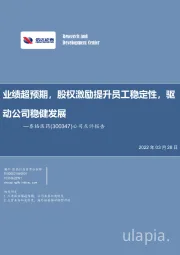 公司点评报告:业绩超预期,股权激励提升员工稳定性,驱动公司稳健发展