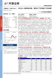 公司信息更新报告:2022Q1业绩持续高增,募投扩产有望提升市场份额
