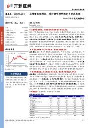 公司信息更新报告：业绩增长超预期，看好锂电材料综合平台成长性