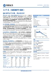 Q4拖累全年业绩，现金流良好