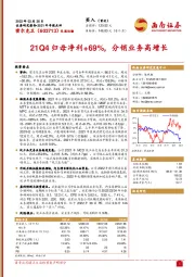 21Q4归母净利+69%,分销业务高增长