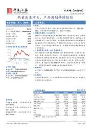 销量高速增长，产品周期持续强劲