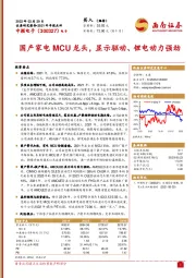 2021年年报点评：国产家电MCU龙头，显示驱动、锂电动力强劲