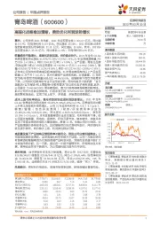 高端化战略愈加清晰，费效优化利润逆势增长