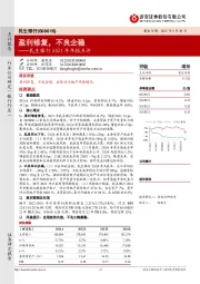 民生银行2021年年报点评：盈利修复，不良企稳