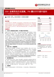 皖维高新点评报告：22Q1业绩再创历史新高，PVA量价齐升提升盈利