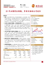 21年业绩符合预期，多项目驱动公司成长