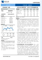 各项业务均衡发展,未来公司有望稳健发展