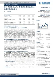 2021年度报告点评:新能源业务快速放量,业绩实现高速增长