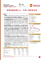 销售规模逐渐扩大，市场广阔前景向好