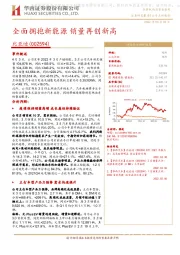 全面拥抱新能源 销量再创新高