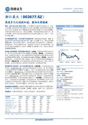 渠道多元化进程加速，整体运营稳健