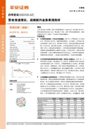 营收快速增长，战略新兴业务表现良好
