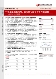 高德红外点评报告：一季度业绩超预期，公司核心型号今年有望放量