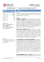 定增加速扩产，通讯与汽车连接器齐发力