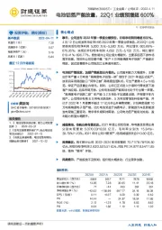 电池铝箔产能放量，22Q1业绩预增超600%