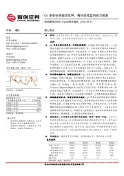 公司简评报告：Q1单季业绩表现优异，看好后续盈利能力修复