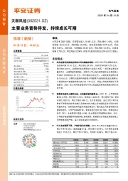 主要业务蓄势待发,持续成长可期