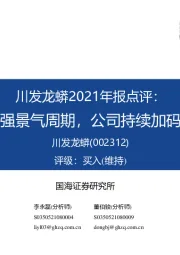 川发龙蟒2021年报点评:磷化工迎来强景气周期,公司持续加码新能源布局