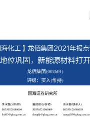 龙佰集团2021年报点评:钛白粉龙头地位巩固,新能源材料打开成长新空间