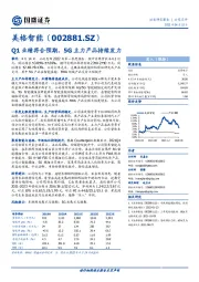 Q1业绩符合预期，5G主力产品持续发力