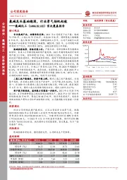 首次覆盖报告：氯碱龙头基础稳固，行业景气扬帆起航