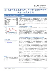 21年盈利能力显著提升，半导体与面板新材料业务打开成长空间