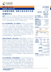 业绩增长稳健, 创新业务及海外业务构建新动力