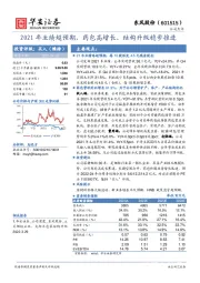 2021年业绩超预期，药包高增长、结构升级稳步推进
