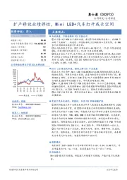 扩产释放业绩弹性，MiniLED+汽车打开成长空间