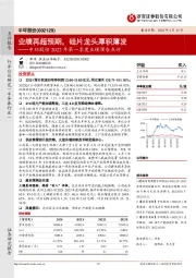 中环股份2022年第一季度业绩预告点评：业绩再超预期，硅片龙头厚积薄发