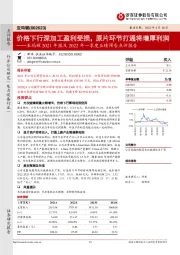 亚玛顿2021年报及2022年一季度业绩预告点评报告：价格下行深加工盈利受损，原片环节打通将增厚利润