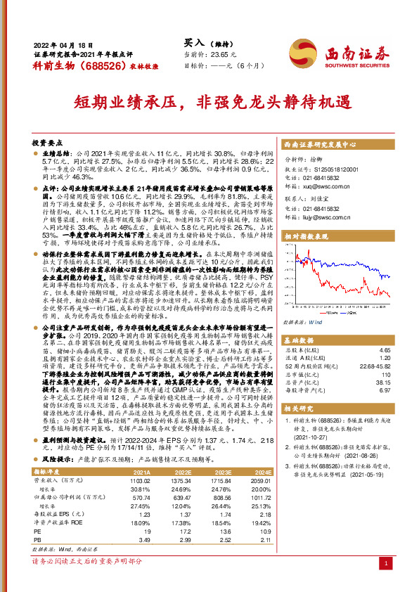 短期业绩承压，非强免龙头静待机遇