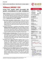 In-line FY21 results: Solid non-mobile CIS growth overshadowed by weak smartphone