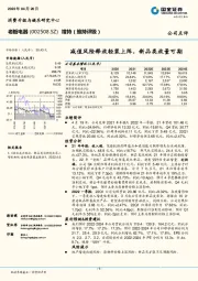 减值风险释放轻装上阵，新品类放量可期