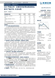 2021年报点评:业绩受非经常性因素影响,看好产能扩张+业务拓展