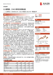 2021年报及2022年一季报点评:Q1超预期,CDMO新项目拓展加速
