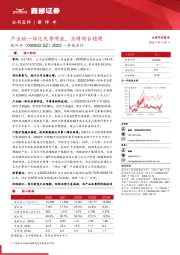 2022一季报点评：产业链一体化优势明显，业绩增长稳健