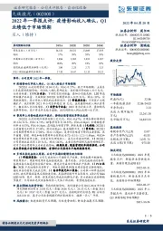 2022年一季报点评：疫情影响收入确认，Q1业绩低于市场预期