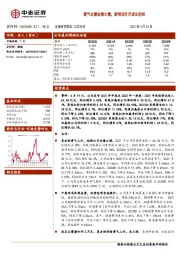 景气支撑业绩大增，新项目打开成长空间