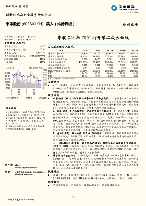 车载CIS与TDDI打开第二成长曲线