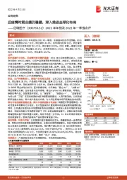 2021年年报及2022年一季报点评:后疫情时期业绩仍稳健,深入推进全球化布局